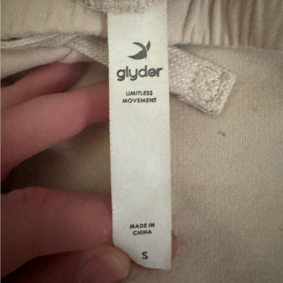 Cream glyder size small sweatpants - Picture 2 of 2